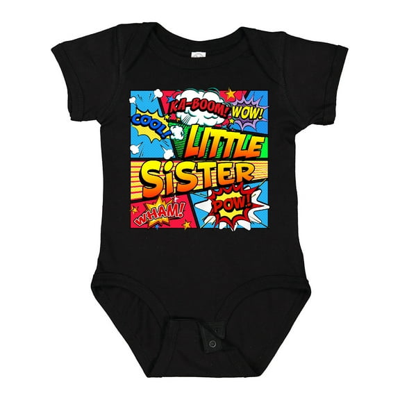 Inktastic Little Sister Comic Book Girls Baby Bodysuit