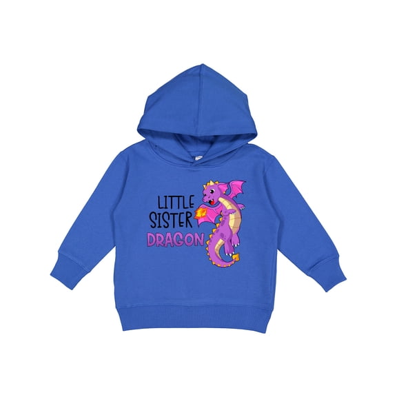 Inktastic Little Sister Cute Purple Dragon Toddler Hoodie
