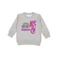 thumbnail image 1 of Inktastic Little Sister Cute Purple Dragon Toddler Sweatshirt, 1 of 4