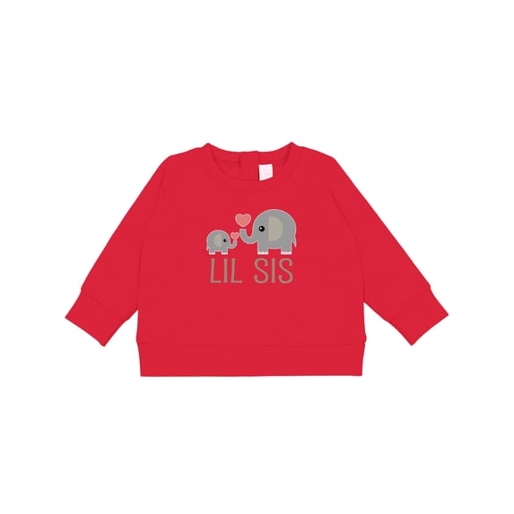 Inktastic Little Sister Elephant Baby Sweatshirt