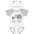 thumbnail image 1 of Inktastic Little Sister Elephant Girls Baby Bodysuit, 1 of 5