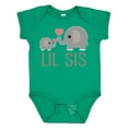 thumbnail image 1 of Inktastic Little Sister Elephant Girls Baby Bodysuit, 1 of 5