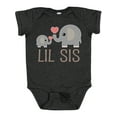 thumbnail image 1 of Inktastic Little Sister Elephant Girls Baby Bodysuit, 1 of 5