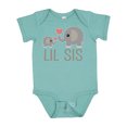 thumbnail image 1 of Inktastic Little Sister Elephant Girls Baby Bodysuit, 1 of 5