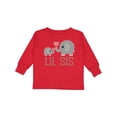 thumbnail image 1 of Inktastic Little Sister Elephant Girls Long Sleeve Toddler T-Shirt, 1 of 5