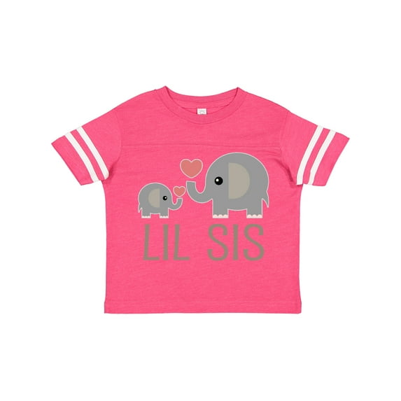 Inktastic Little Sister Elephant Girls Toddler T-Shirt