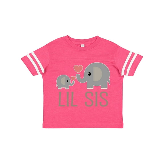 Inktastic Little Sister Elephant Girls Toddler T-Shirt