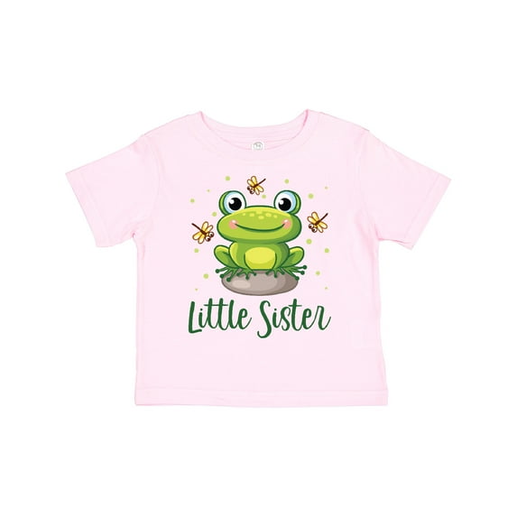 Inktastic Little Sister Frog Girls Toddler T-Shirt