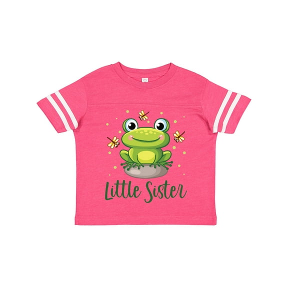 Inktastic Little Sister Frog Girls Toddler T-Shirt