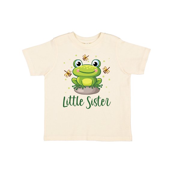 Inktastic Little Sister Frog Girls Toddler T-Shirt