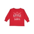 thumbnail image 1 of Inktastic Little Sister Gift Girls Long Sleeve Toddler T-Shirt, 1 of 5
