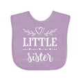 thumbnail image 1 of Inktastic Little Sister Girls Baby Bib, 1 of 4