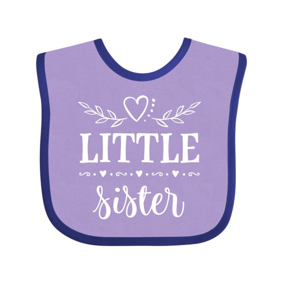 Inktastic Little Sister Girls Baby Bib