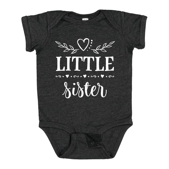 Inktastic Little Sister Girls Baby Bodysuit