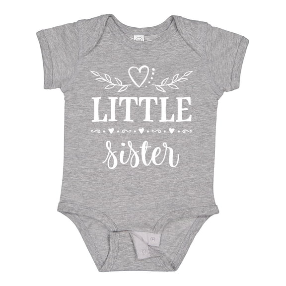 Inktastic Little Sister Girls Baby Bodysuit