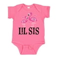 thumbnail image 1 of Inktastic Little Sister Girls Lil Sis Flamingo Girls Baby Bodysuit, 1 of 5