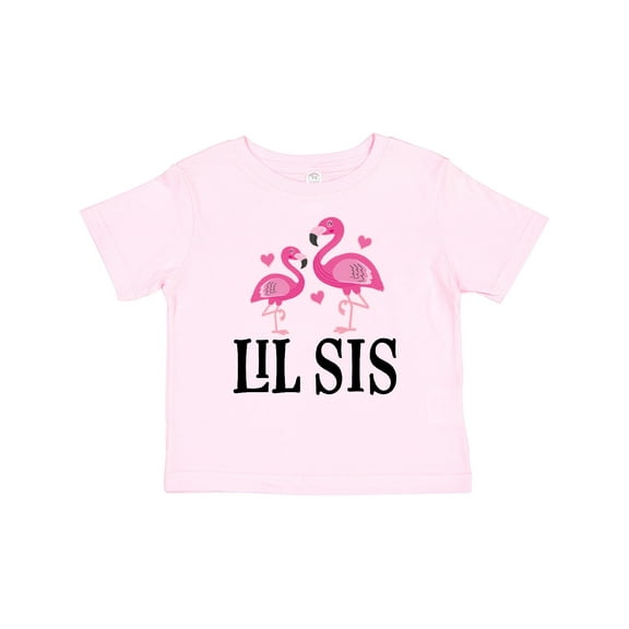 Inktastic Little Sister Girls Lil Sis Flamingo Girls Baby T-Shirt