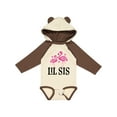 thumbnail image 1 of Inktastic Little Sister Girls Lil Sis Flamingo Girls Long Sleeve Baby Bodysuit, 1 of 5