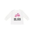 thumbnail image 1 of Inktastic Little Sister Girls Lil Sis Flamingo Girls Long Sleeve Toddler T-Shirt, 1 of 5