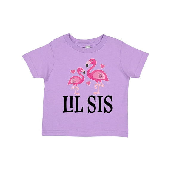 Inktastic Little Sister Girls Lil Sis Flamingo Girls Toddler T-Shirt
