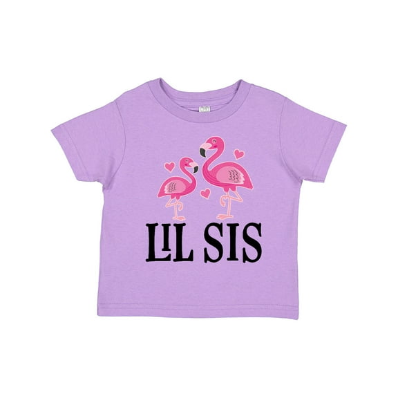 Inktastic Little Sister Girls Lil Sis Flamingo Girls Toddler T-Shirt
