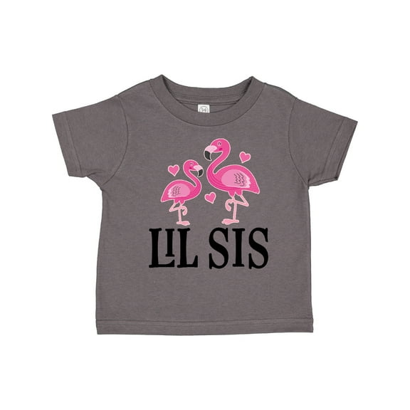 Inktastic Little Sister Girls Lil Sis Flamingo Girls Toddler T-Shirt