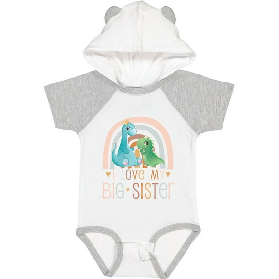 Inktastic Little Sister I Love My Big Sister Boys or Girls Baby Bodysuit