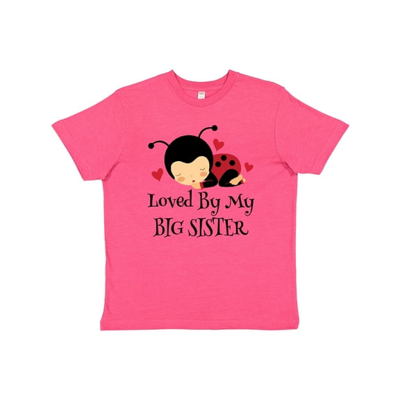 Inktastic Little Sister Ladybug Youth T-Shirt
