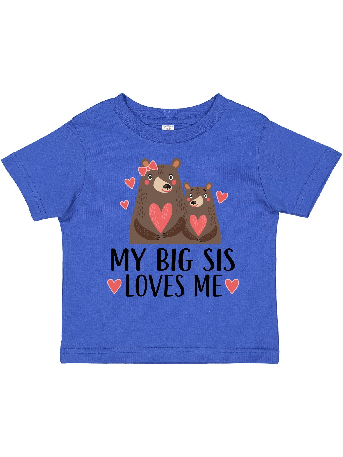 Inktastic Little Sister My Big Sis Loves Me Boys or Girls Toddler T-Shirt