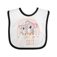 thumbnail image 1 of Inktastic Little Sister Newborn Baby Girls’ Boys or Girls Baby Bib, 1 of 4