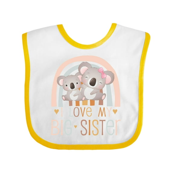 Inktastic Little Sister Newborn Baby Girls’ Boys or Girls Baby Bib