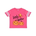 thumbnail image 1 of Inktastic Little Sister Pumpkins with Fall Leaves Girls Toddler T-Shirt, 1 of 5