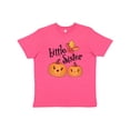 thumbnail image 1 of Inktastic Little Sister Pumpkins with Fall Leaves Youth T-Shirt, 1 of 5