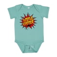 thumbnail image 1 of Inktastic Little Sister Super Hero Girls Baby Bodysuit, 1 of 5