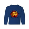 thumbnail image 1 of Inktastic Little Sister Super Hero Long Sleeve Youth T-Shirt, 1 of 5