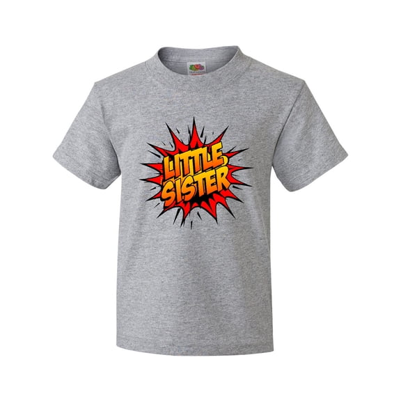 Inktastic Little Sister Super Hero Youth T-Shirt