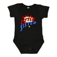 thumbnail image 1 of Inktastic Little Sister Superhero Girls Baby Bodysuit, 1 of 5