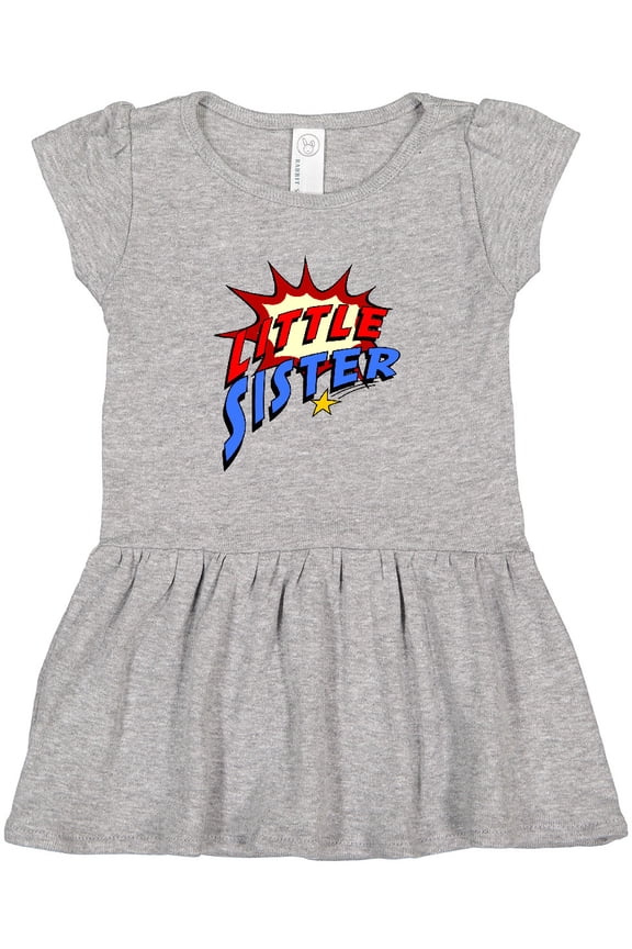 Little Sister Superhero Girls Toddler Dress