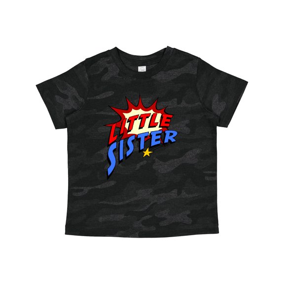 Inktastic Little Sister Superhero Girls Toddler T-Shirt