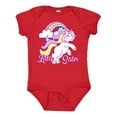 thumbnail image 1 of Inktastic Little Sister Unicorn Girls Baby Bodysuit, 1 of 5