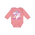 thumbnail image 1 of Inktastic Little Sister Unicorn Girls Long Sleeve Baby Bodysuit, 1 of 5
