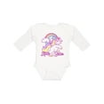 thumbnail image 1 of Inktastic Little Sister Unicorn Girls Long Sleeve Baby Bodysuit, 1 of 5