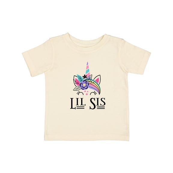 Inktastic Little Sister Unicorn Lil Sis Girls Baby T-Shirt