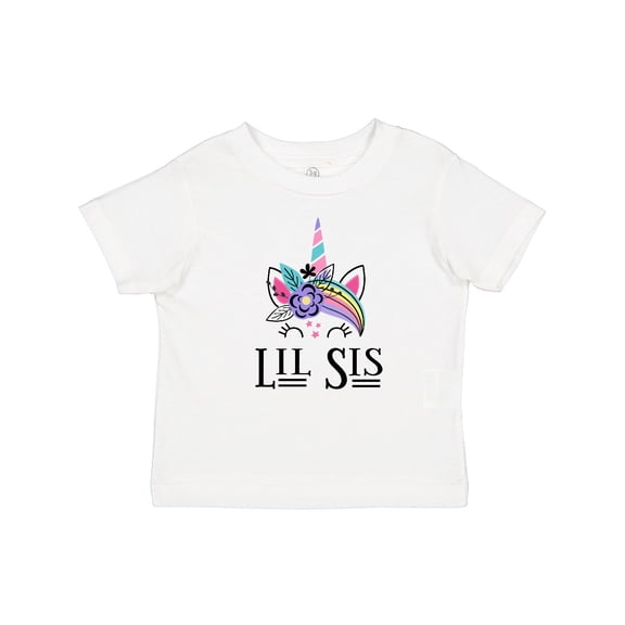 Inktastic Little Sister Unicorn Lil Sis Girls Baby T-Shirt
