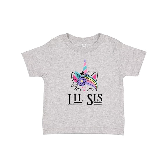 Inktastic Little Sister Unicorn Lil Sis Girls Baby T-Shirt