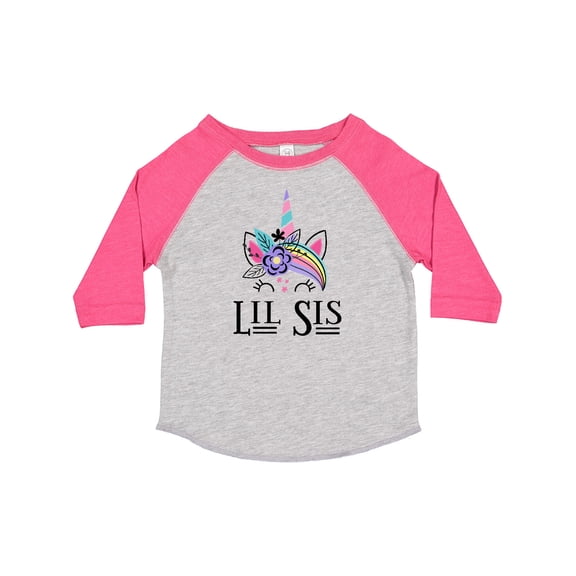 Inktastic Little Sister Unicorn Lil Sis Girls Toddler T-Shirt