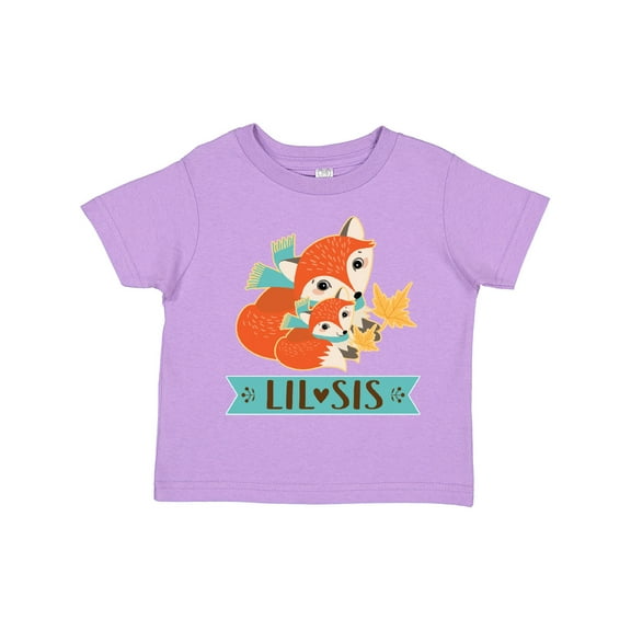 Inktastic Little Sister Woodland Fox Girls Girls Toddler T-Shirt