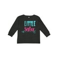 thumbnail image 1 of Inktastic Little Sister, Younger Sister, Arrow - Blue Pink Girls Long Sleeve Toddler T-Shirt, 1 of 5