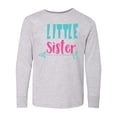 thumbnail image 1 of Inktastic Little Sister, Younger Sister, Arrow - Blue Pink Long Sleeve Youth T-Shirt, 1 of 5