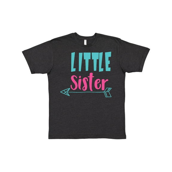 Inktastic Little Sister, Younger Sister, Arrow - Blue Pink T-Shirt
